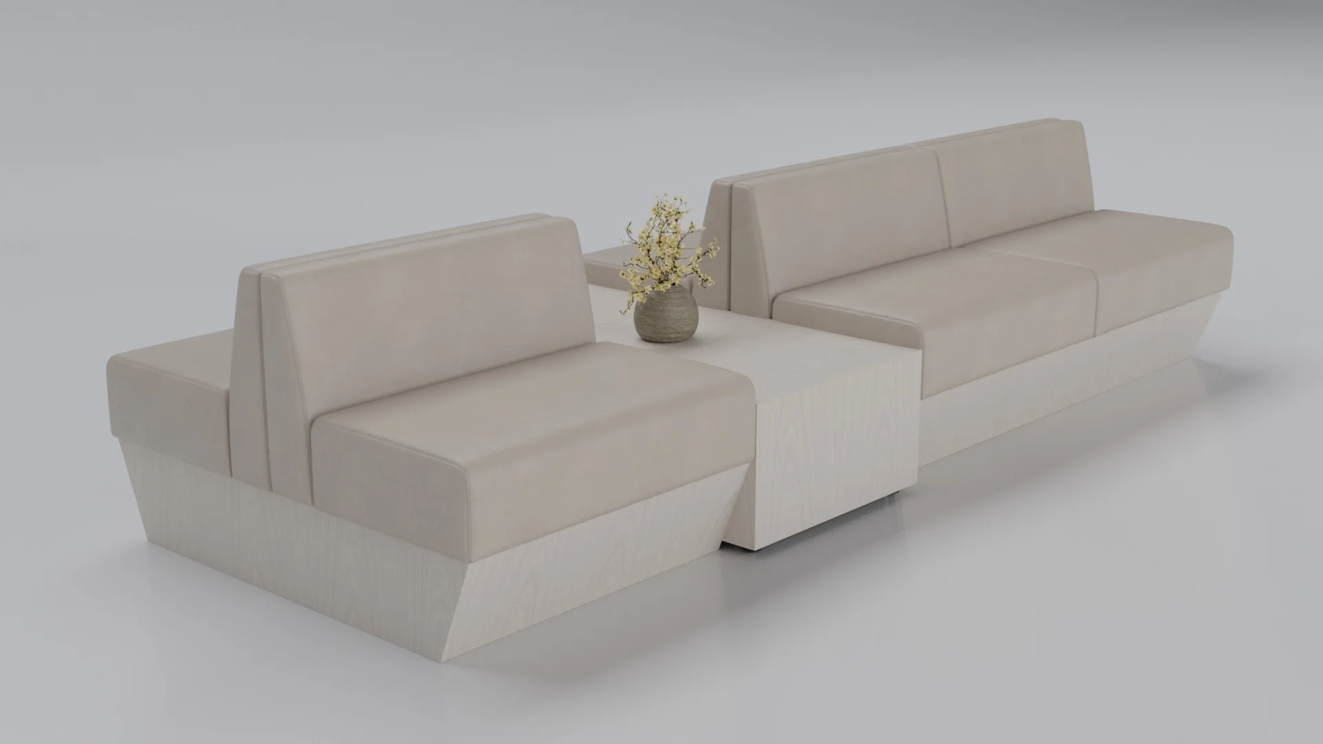 Commercial banquette seating from the BQA10 101 collection by Cria Furniture
